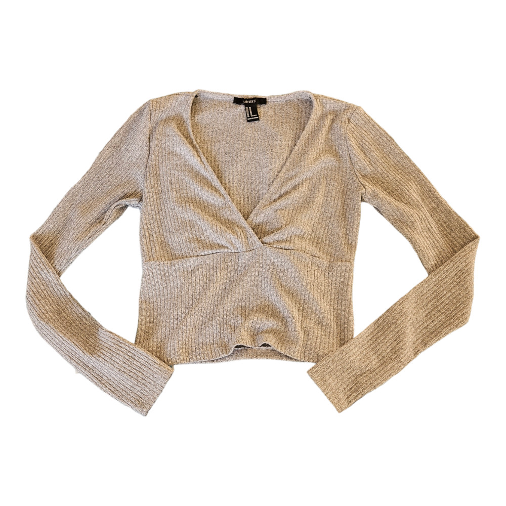 Forever 21 Medium Long Sleeve V-Neck Shirt